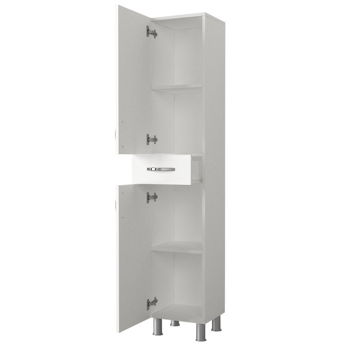 Hanah Home Selin - White Mueble de Baño Blanco 179cm x 35cm x 31.3cm Tablero de Partículas Melamina 18mm